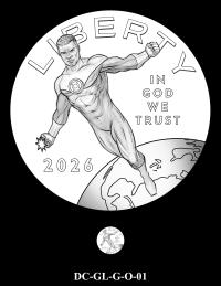 DC-GL-G-O-01 -- 2026 Comic Art Coin and Medal Program - Green Lantern