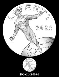 DC-GL-S-O-01 -- 2026 Comic Art Coin and Medal Program - Green Lantern