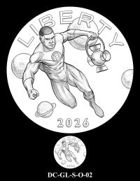 DC-GL-S-O-02 -- 2026 Comic Art Coin and Medal Program - Green Lantern