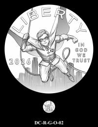 DC-R-G-O-02 -- 2026 Comic Art Coin and Medal Program - Robin
