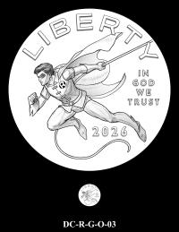 DC-R-G-O-03 -- 2026 Comic Art Coin and Medal Program - Robin