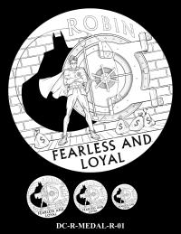 DC-R-MEDAL-R-01 -- 2026 Comic Art Coin and Medal Program - Robin