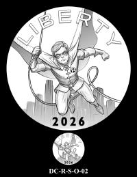 DC-R-S-O-02 -- 2026 Comic Art Coin and Medal Program - Robin