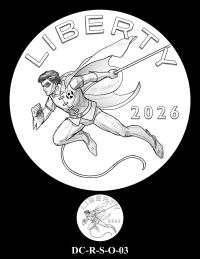 DC-R-S-O-03 -- 2026 Comic Art Coin and Medal Program - Robin