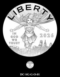 DC-SG-G-O-01 -- 2026 Comic Art Coin and Medal Program - Supergirl