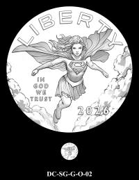 DC-SG-G-O-02 -- 2026 Comic Art Coin and Medal Program - Supergirl