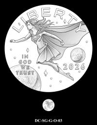 DC-SG-G-O-03 -- 2026 Comic Art Coin and Medal Program - Supergirl