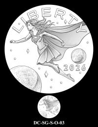 DC-SG-S-O-03 -- 2026 Comic Art Coin and Medal Program - Supergirl