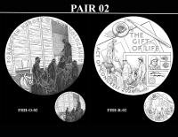 FHH 02 Pair -- Forgotten Heroes of the Holocaust Congressional Gold Medal