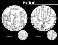 FHH 03 Pair -- Forgotten Heroes of the Holocaust Congressional Gold Medal