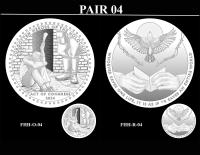 FHH 04 Pair -- Forgotten Heroes of the Holocaust Congressional Gold Medal