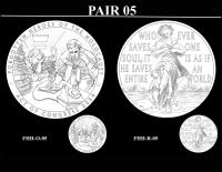 FHH 05 Pair -- Forgotten Heroes of the Holocaust Congressional Gold Medal