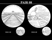 FHH 08 Pair -- Forgotten Heroes of the Holocaust Congressional Gold Medal