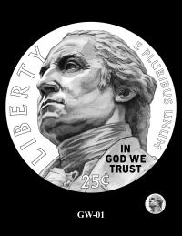 GW-01 -- 2027 – 2030 Youth Sports Quarters Washington Obverse