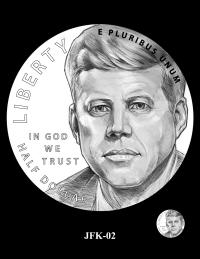JFK-02 -- 2027 – 2030 Paralympic Sports Half Dollars Kennedy Obverse