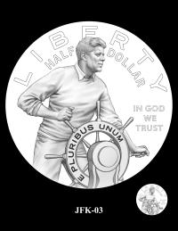 JFK-03 -- 2027 – 2030 Paralympic Sports Half Dollars Kennedy Obverse