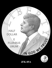 JFK-05A -- 2027 – 2030 Paralympic Sports Half Dollars Kennedy Obverse