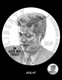 JFK-07 -- 2027 – 2030 Paralympic Sports Half Dollars Kennedy Obverse