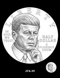 JFK-09 -- 2027 – 2030 Paralympic Sports Half Dollars Kennedy Obverse