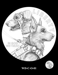 WD-C-O-01 -- 2027 Working Dog Commemorative Coin Program