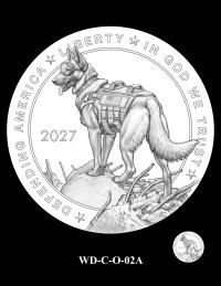 WD-C-O-02A -- 2027 Working Dog Commemorative Coin Program