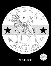 WD-C-O-08 -- 2027 Working Dog Commemorative Coin Program