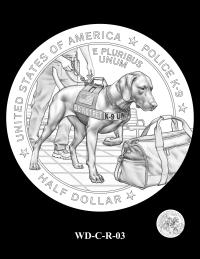 WD-C-R-03 -- 2027 Working Dog Commemorative Coin Program