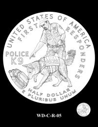 WD-C-R-05 -- 2027 Working Dog Commemorative Coin Program