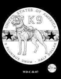 WD-C-R-07 -- 2027 Working Dog Commemorative Coin Program