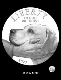 WD-G-O-04 -- 2027 Working Dog Commemorative Coin Program