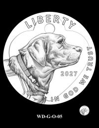 WD-G-O-05 -- 2027 Working Dog Commemorative Coin Program