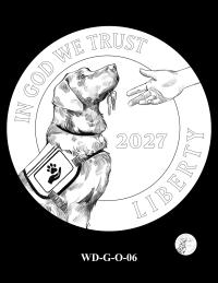 WD-G-O-06 -- 2027 Working Dog Commemorative Coin Program
