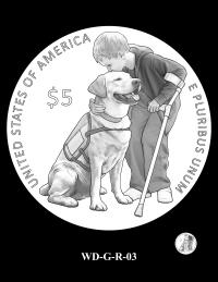 WD-G-R-03 -- 2027 Working Dog Commemorative Coin Program