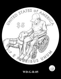 WD-G-R-05 -- 2027 Working Dog Commemorative Coin Program