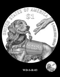 WD-S-R-03 -- 2027 Working Dog Commemorative Coin Program