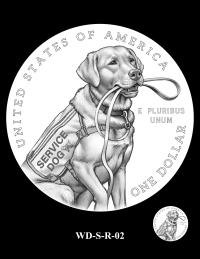 WD-S-R-02 -- 2027 Working Dog Commemorative Coin Program