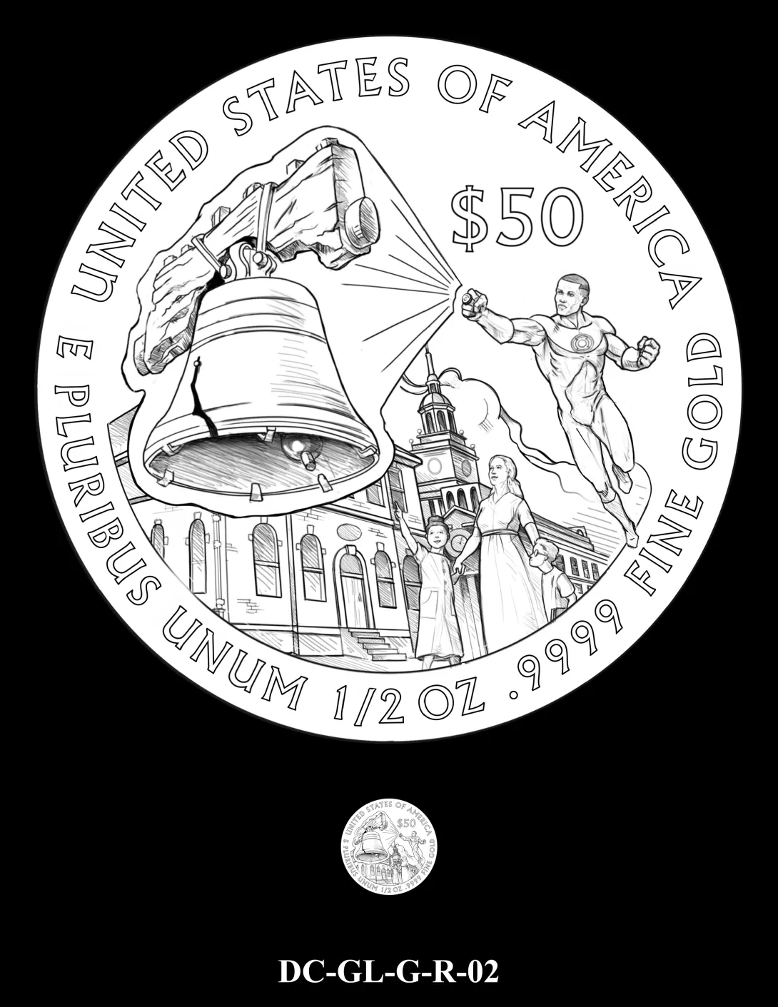 DC-GL-G-R-02 -- 2026 Comic Art Coin and Medal Program - Green Lantern