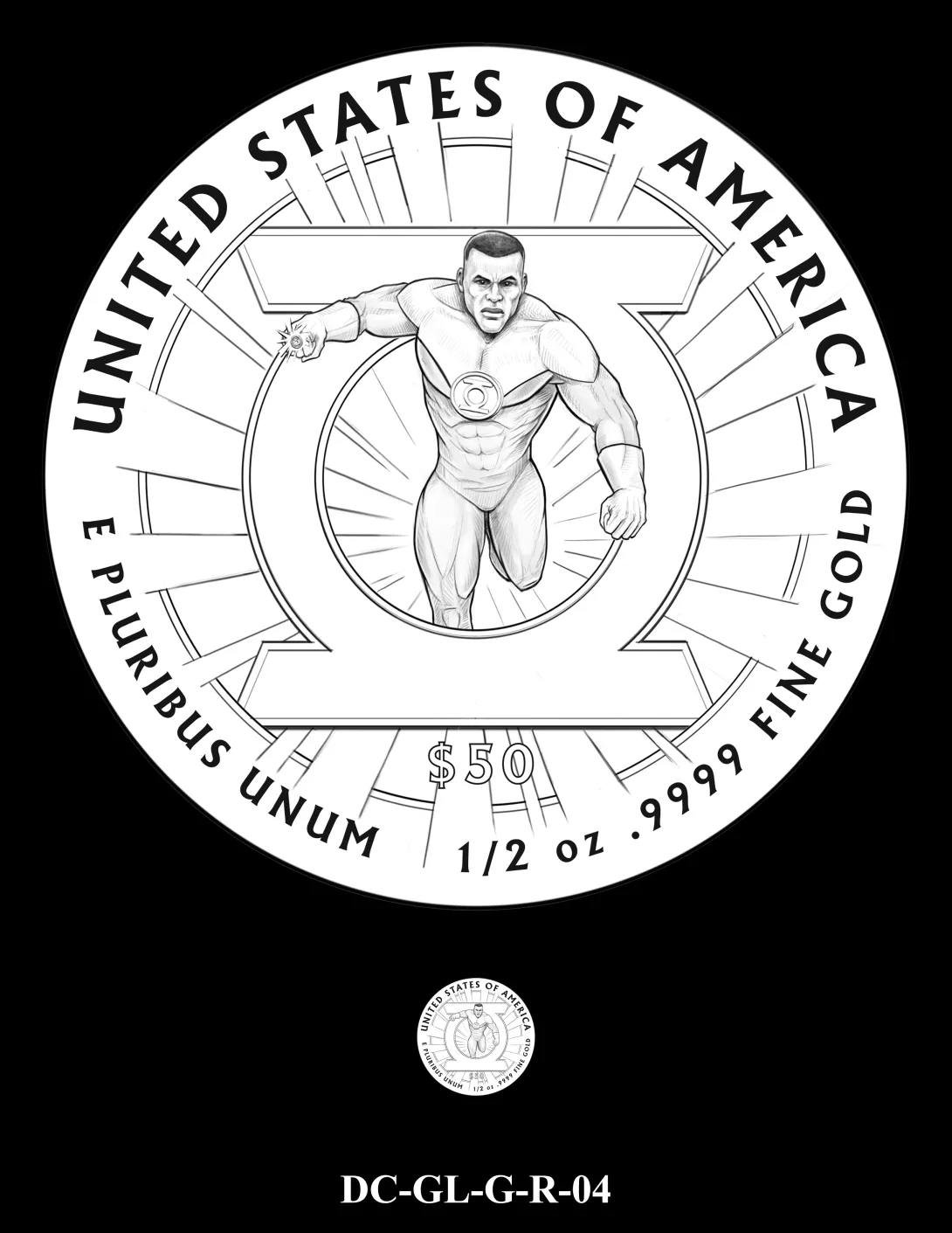 DC-GL-G-R-04 -- 2026 Comic Art Coin and Medal Program - Green Lantern