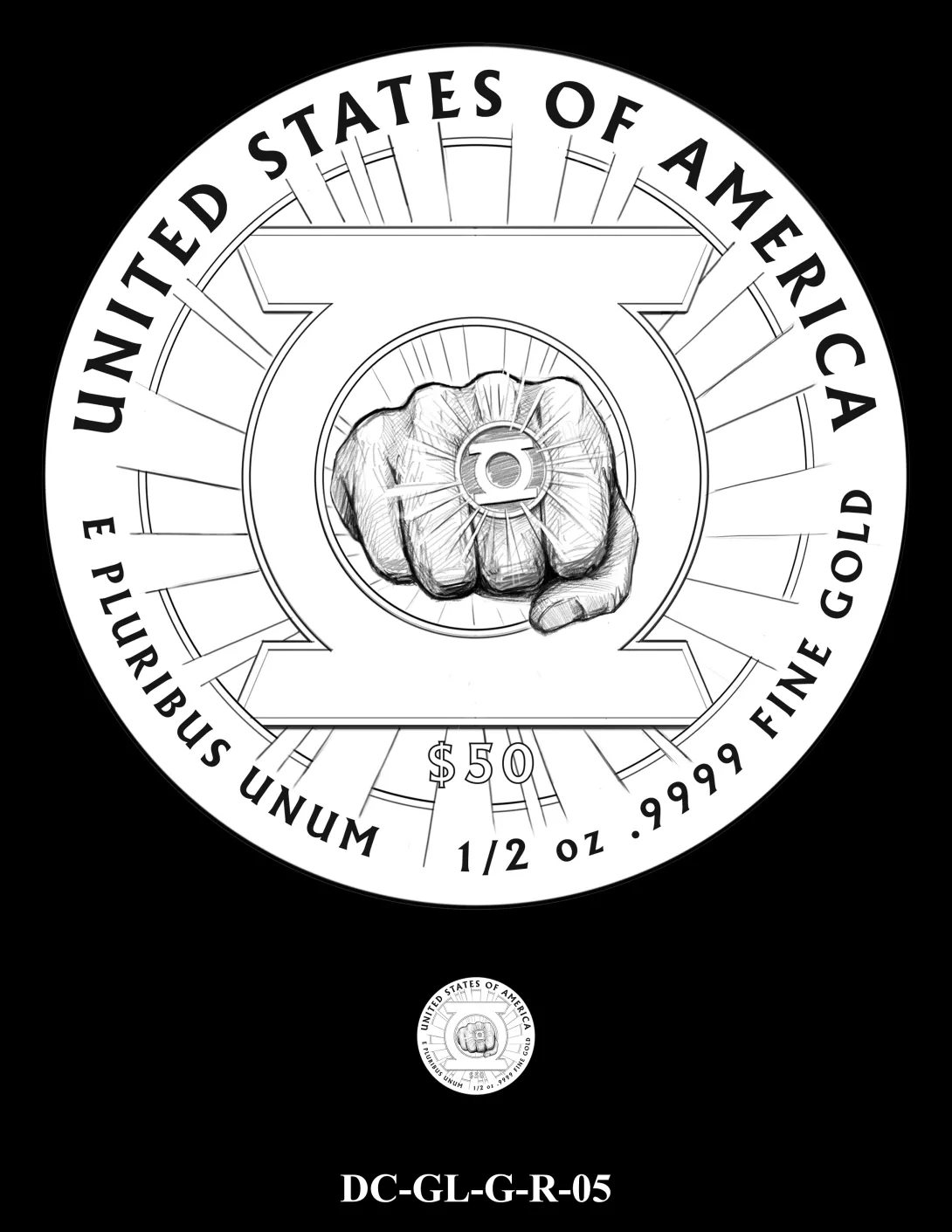DC-GL-G-R-05 -- 2026 Comic Art Coin and Medal Program - Green Lantern
