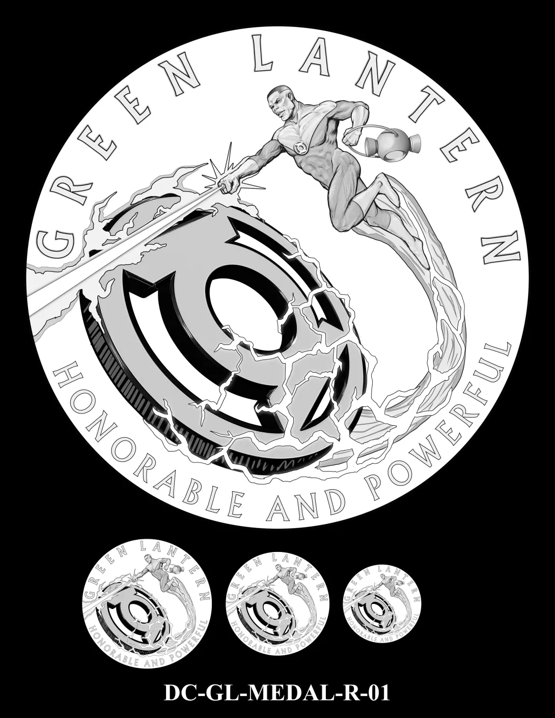 DC-GL-MEDAL-R-01 -- 2026 Comic Art Coin and Medal Program - Green Lantern
