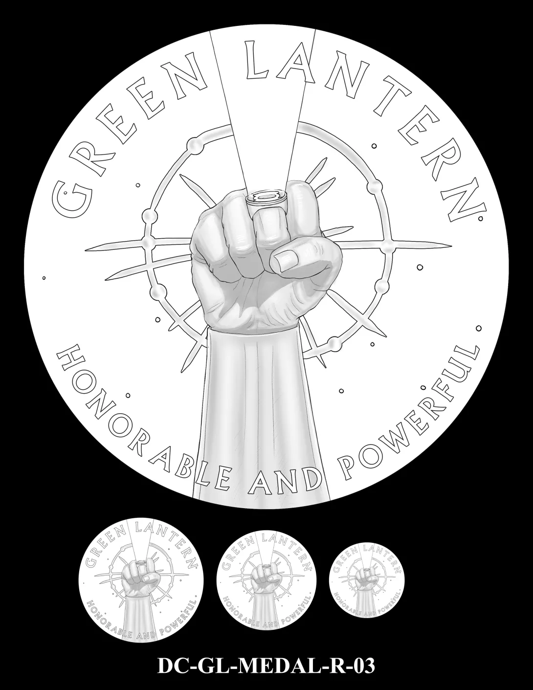 DC-GL-MEDAL-R-03 -- 2026 Comic Art Coin and Medal Program - Green Lantern
