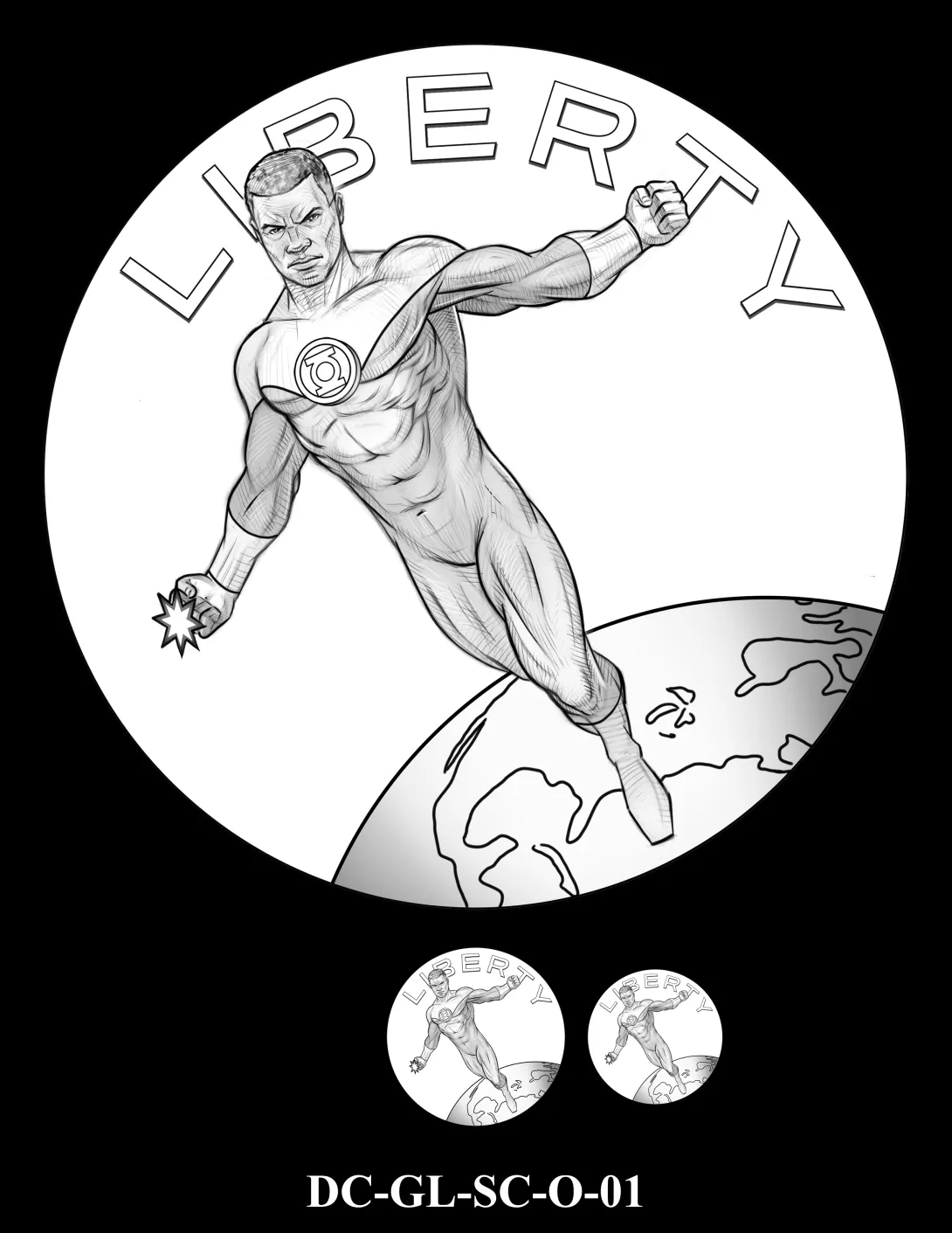 DC-GL-SC-O-01 -- 2026 Comic Art Coin and Medal Program - Green Lantern