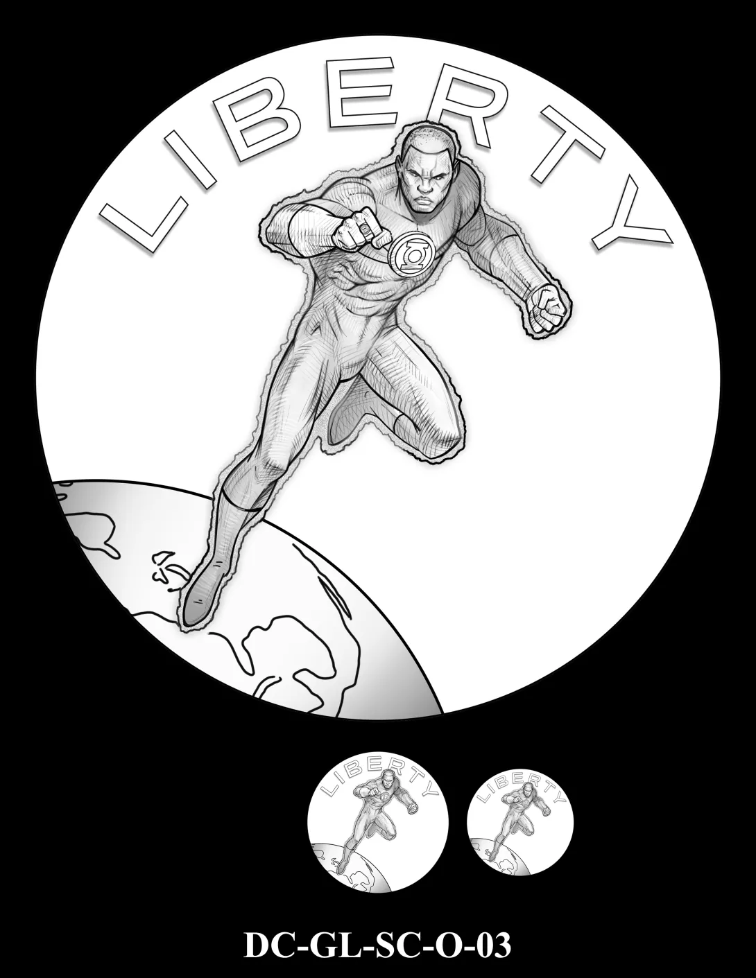 DC-GL-SC-O-03 -- 2026 Comic Art Coin and Medal Program - Green Lantern