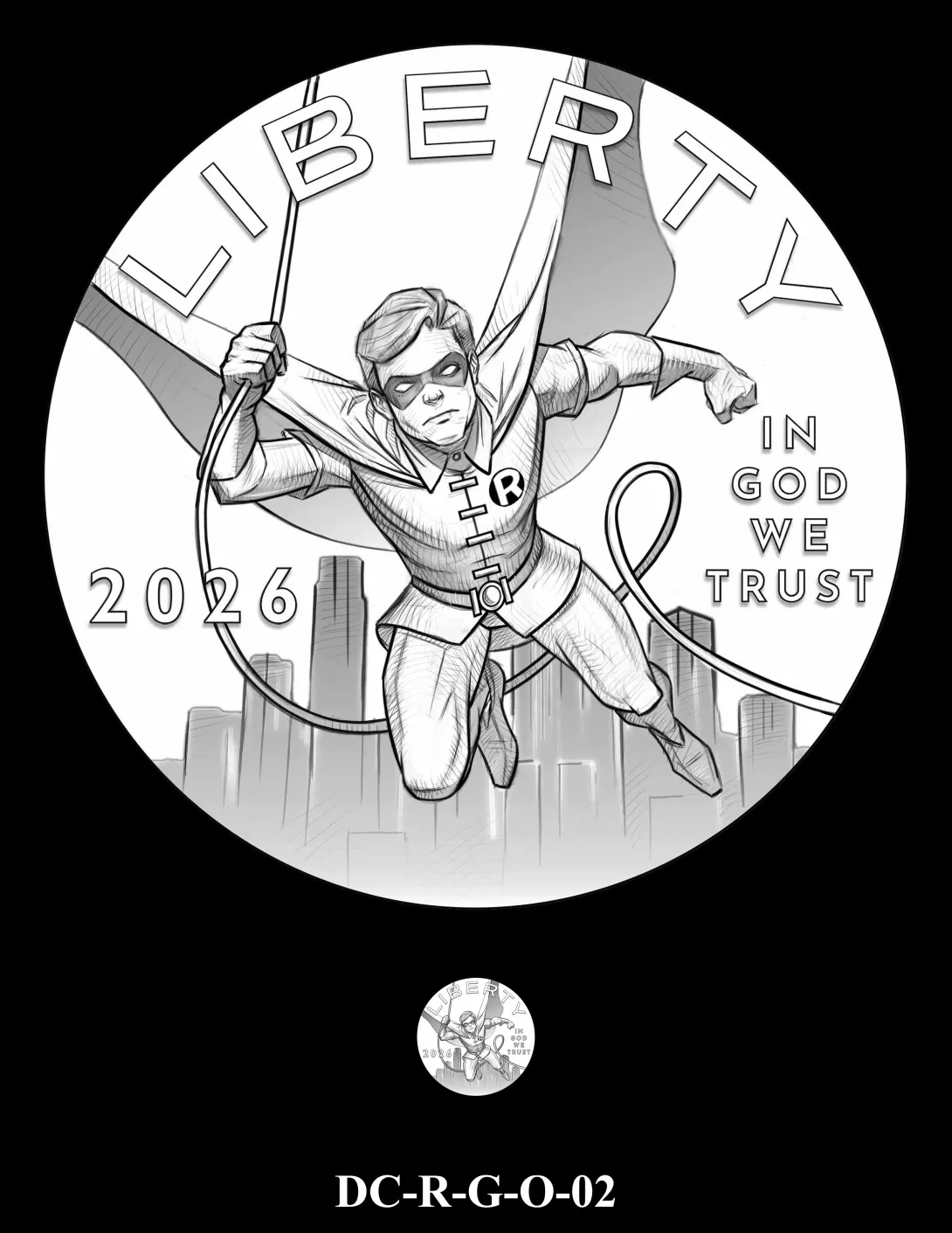 DC-R-G-O-02 -- 2026 Comic Art Coin and Medal Program - Robin