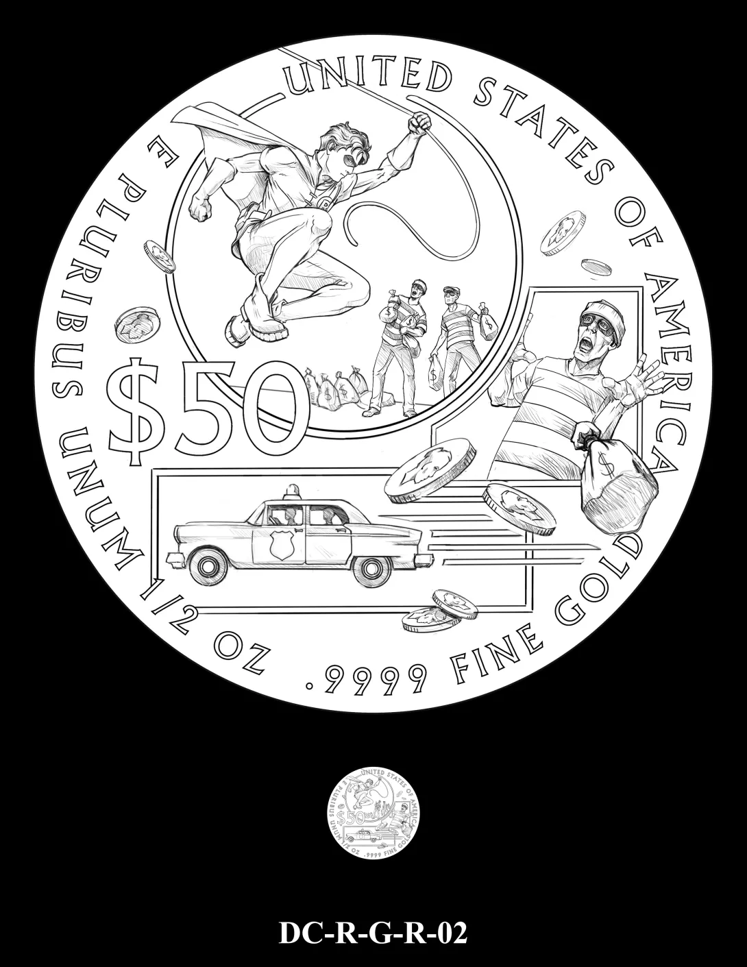 DC-R-G-R-02 -- 2026 Comic Art Coin and Medal Program - Robin