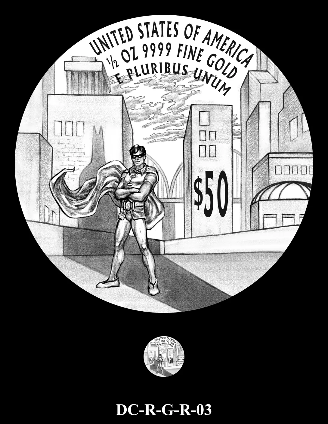 DC-R-G-R-03 -- 2026 Comic Art Coin and Medal Program - Robin