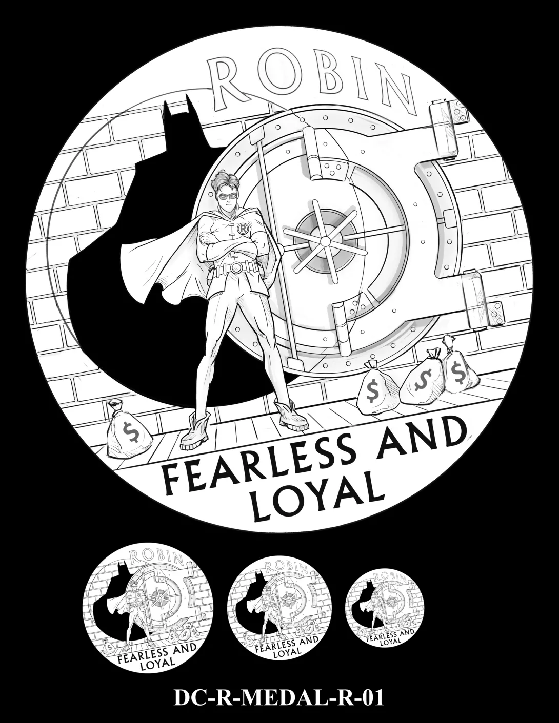 DC-R-MEDAL-R-01 -- 2026 Comic Art Coin and Medal Program - Robin