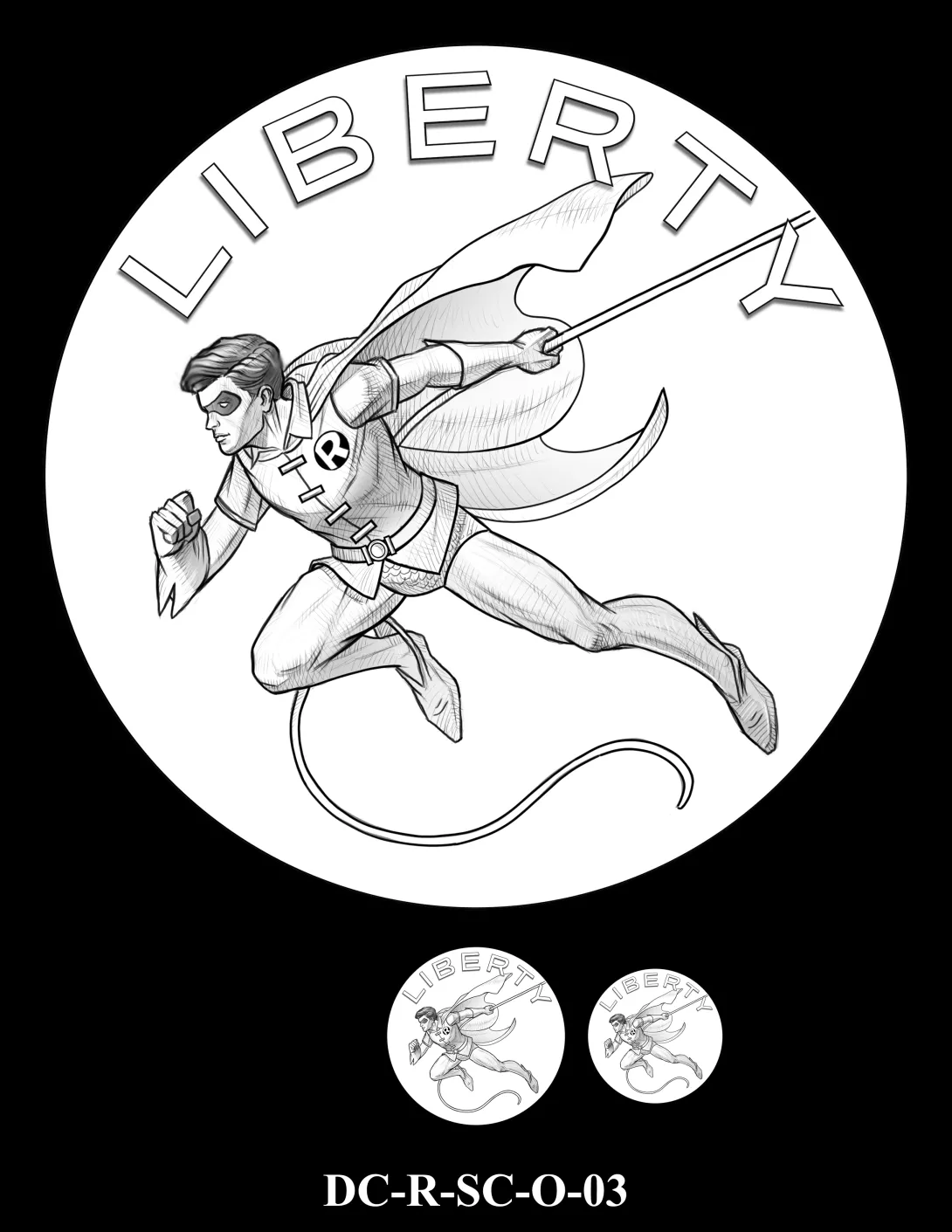 DC-R-SC-O-03 -- 2026 Comic Art Coin and Medal Program - Robin