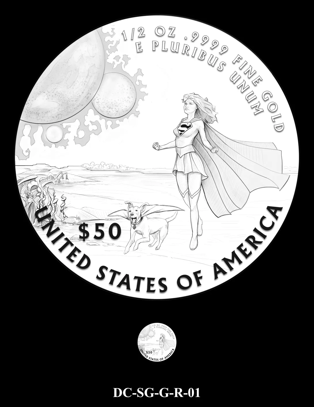 DC-SG-G-R-01 -- 2026 Comic Art Coin and Medal Program - Supergirl