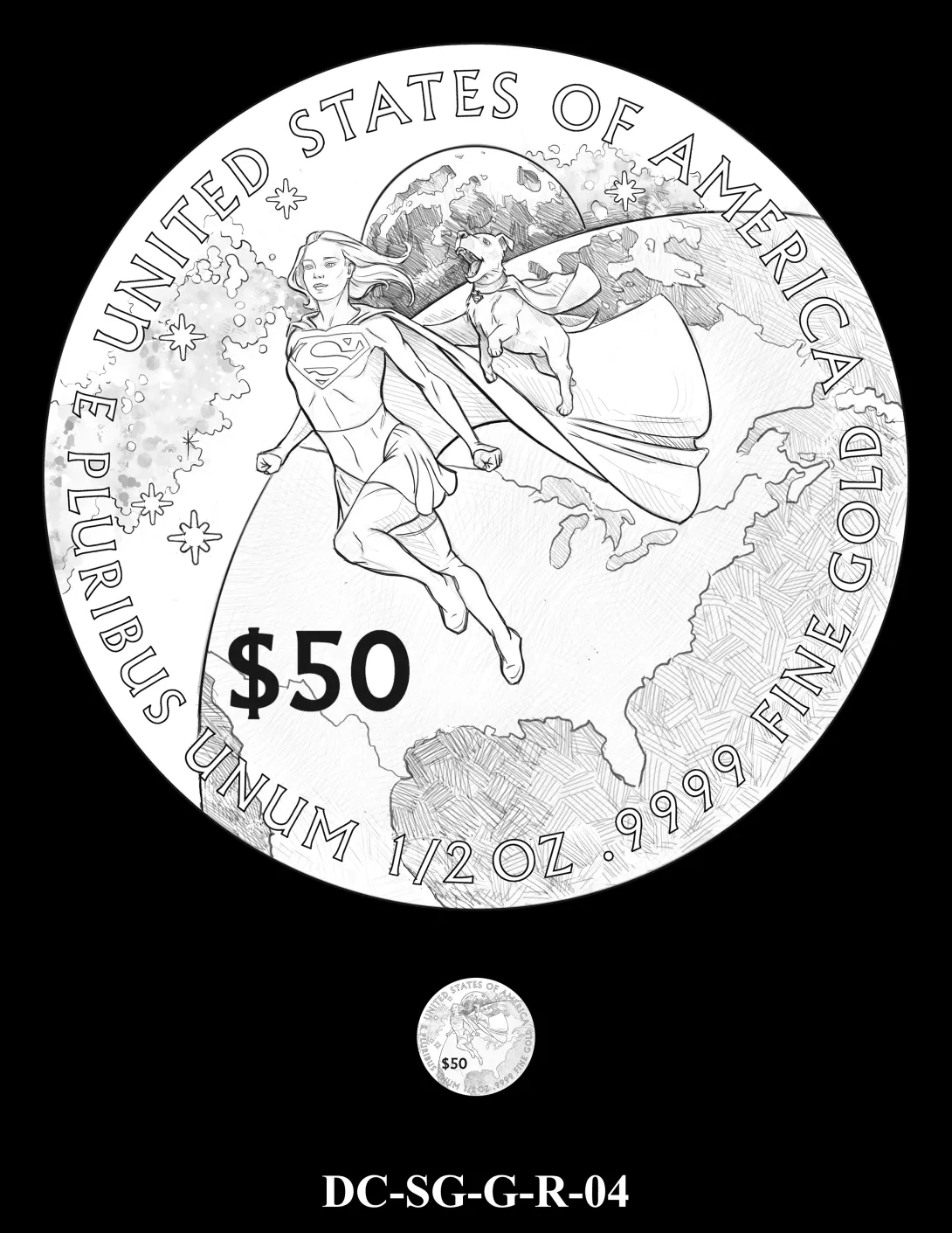 DC-SG-G-R-04 -- 2026 Comic Art Coin and Medal Program - Supergirl
